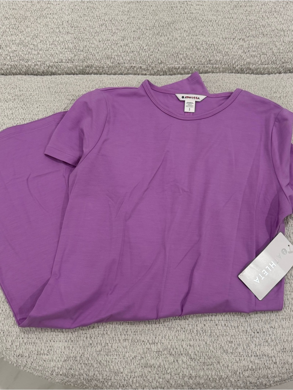 NWT Athleta Essential Lilac Short Sleeve T-Shirt Dress - Picture 3 of 5
